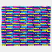 Abstracte strips verticaal - kleuren 02 op donkerb fleece deken (Voorkant (Horizontaal))
