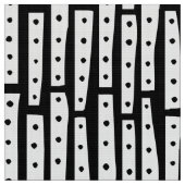 Abstracte strips verticaal - wit op zwart stof (Close Up)