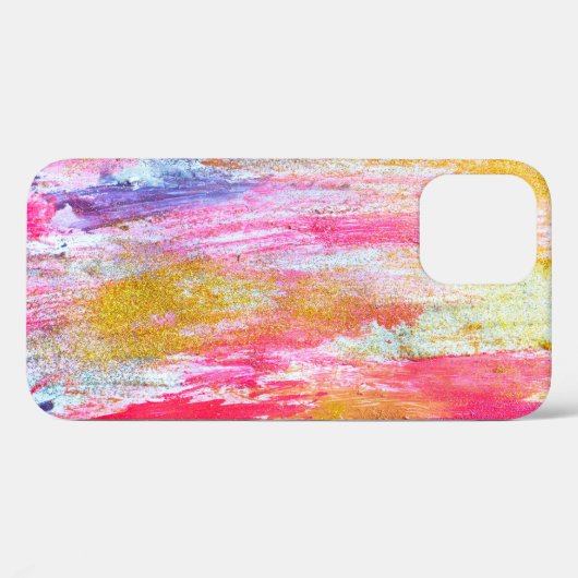 Abstracte stromen verven aan de wand. Moderne tex Case-Mate iPhone Case (Achterkant (horizontaal))