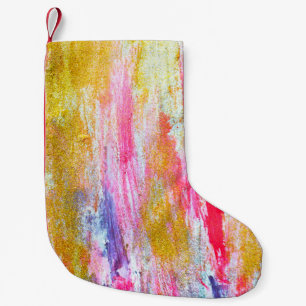 Abstracte stromen verven aan de wand. Moderne tex Kleine Kerstsok
