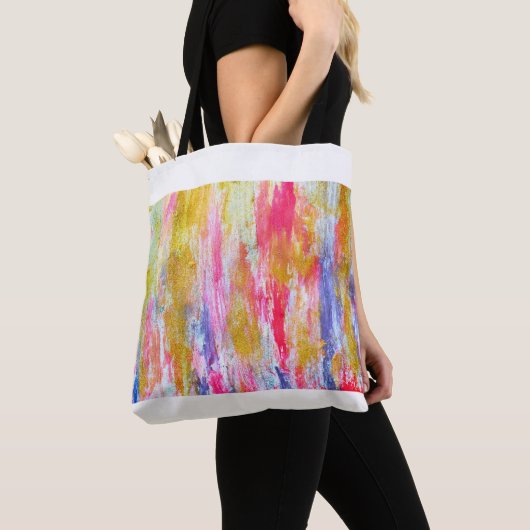 Abstracte stromen verven aan de wand. Moderne tex Tote Bag (Dichtbij)