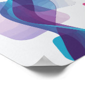 Abstracte stromende golf met kleurrijke vormen poster (Hoek)