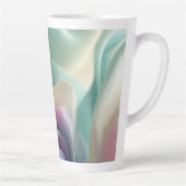 Abstracte stromende pastel stof textuur latte mok (Rechts)