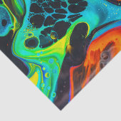 Abstracte stromende verf, ontkoppelingspagina, bag tissuepapier (Detail)