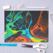 Abstracte stromende verf, ontkoppelingspagina, bag tissuepapier (Craft)