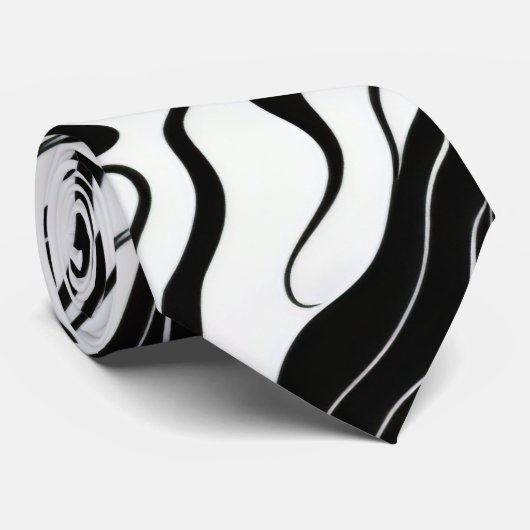 Abstracte stromende vloeibare wolken stropdas (Opgerold)