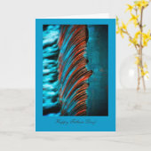 Abstracte stromende waterkleur, fijne vaderdag kaart (Gele Bloem)