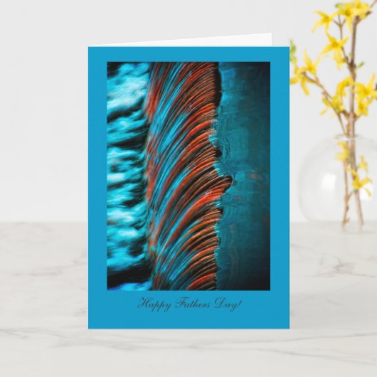 Abstracte stromende waterkleur, fijne vaderdag kaart (Gele Bloem)