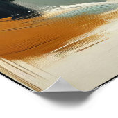 Abstracte stromingen op een Cream Canvas Poster (Hoek)