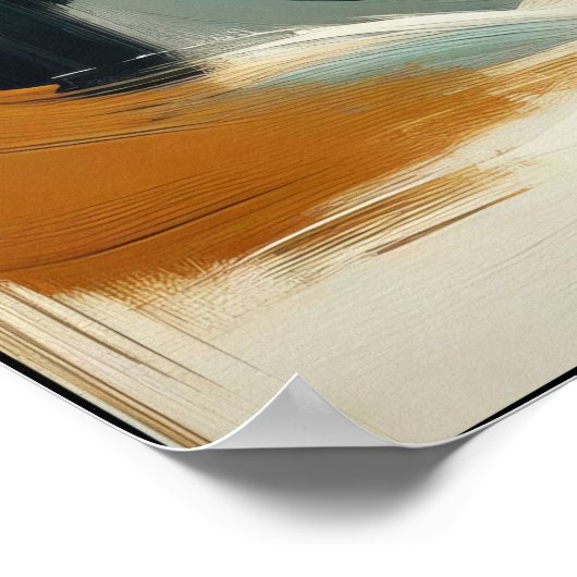 Abstracte stromingen op een Cream Canvas Poster (Hoek)