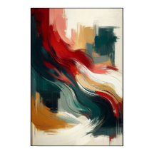 Abstracte stromingen op een Cream Canvas