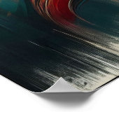 Abstracte stromingen op een Cream Canvas Poster (Hoek)