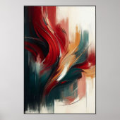 Abstracte stromingen op een Cream Canvas Poster (Voorkant)