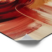 Abstracte stromingen op een Cream Canvas Poster (Hoek)