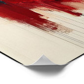 Abstracte stromingen op een Cream Canvas Poster (Hoek)