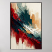 Abstracte stromingen op een Cream Canvas Poster (Voorkant)