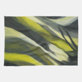 Abstracte stroom - Geel grijs Theedoek (Horizontaal)