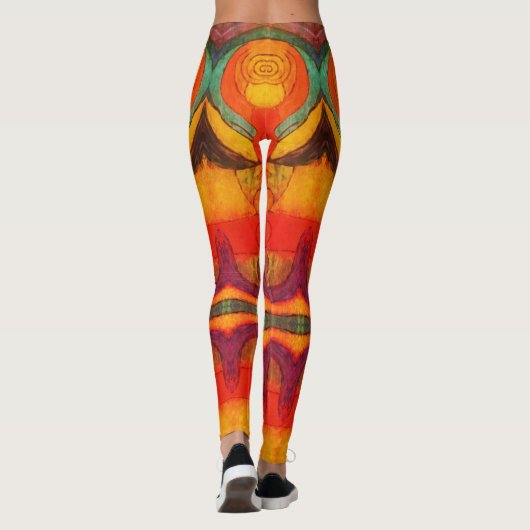 Abstracte stroom Leggings (Achterkant)
