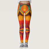 Abstracte stroom Leggings (Voorkant)