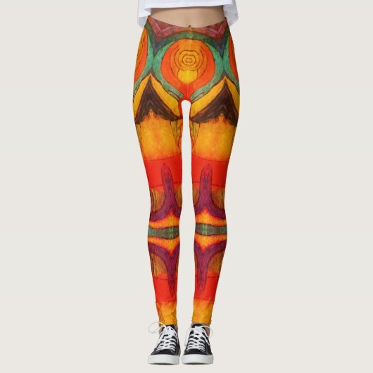 Abstracte stroom Leggings (Voorkant)