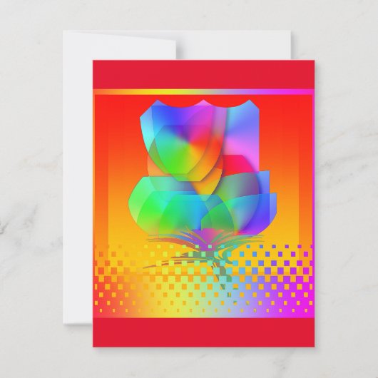 ABSTRACTE STROOM NOTITIEKAARTJE (Voorkant)