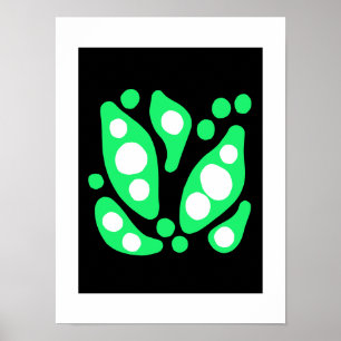 Abstracte stroom van organische vormen poster