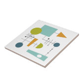 Abstracte-stroomschema geometrische middeleeuwen tegeltje (Zijkant)