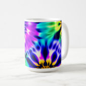 Abstracte stropdas Dye Adire Pattern Koffiemok (Voorkant rechts)