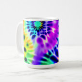 Abstracte stropdas Dye Adire Pattern Koffiemok (Voorkant links)