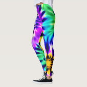 Abstracte stropdas Dye Adire Pattern Leggings (Links)