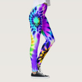 Abstracte stropdas Dye Adire Pattern Leggings (Rechts)