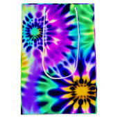 Abstracte stropdas Dye Adire Pattern Medium Cadeauzakje (Achterkant)