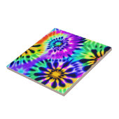 Abstracte stropdas Dye Adire Pattern Tegeltje (Zijkant)