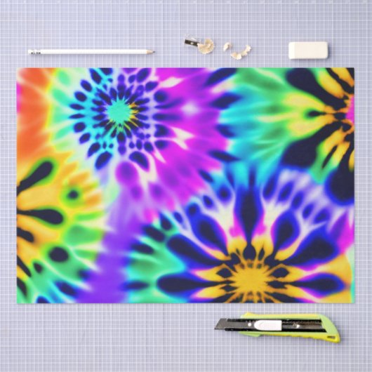 Abstracte stropdas Dye Adire Pattern Tissuepapier (Craft)