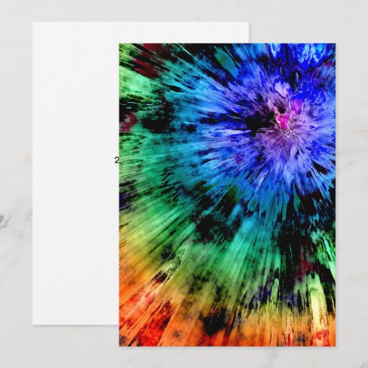 Abstracte stropdas feestdagenkaart (Voorkant / Achterkant)