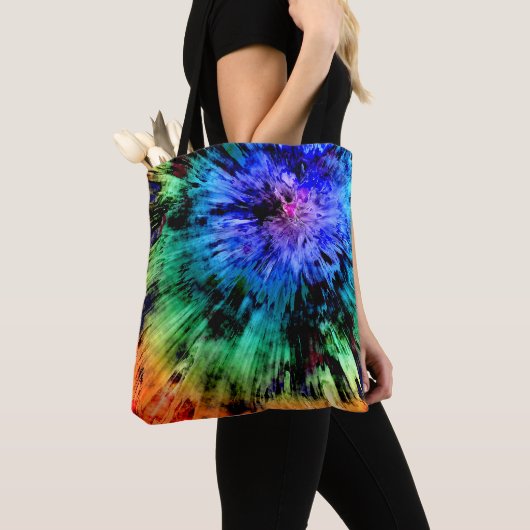 Abstracte stropdas tote bag (Dichtbij)