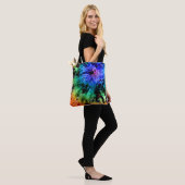 Abstracte stropdas tote bag (Op model)