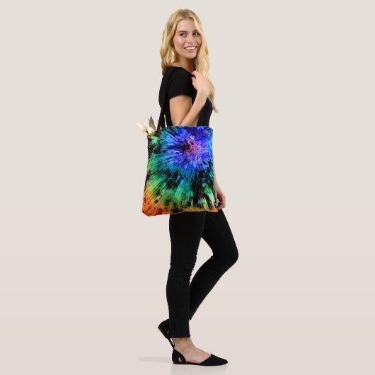 Abstracte stropdas tote bag (Op model)