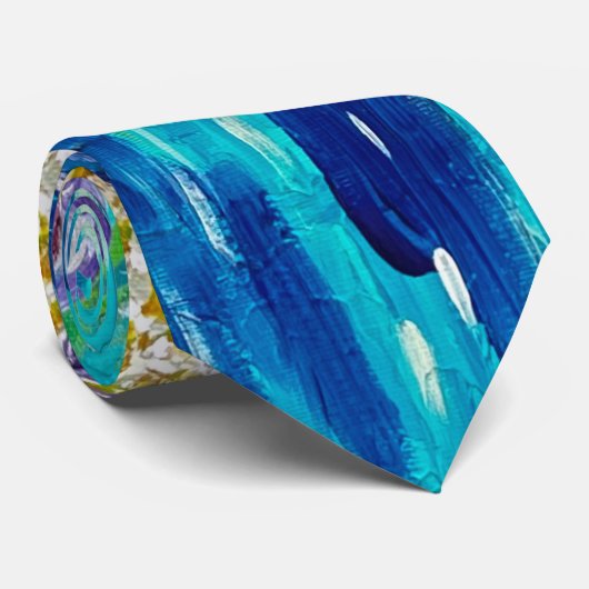 Abstracte Stropdas van Floral (Opgerold)