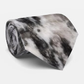 Abstracte stropdas van het witte en zwarte vlekpat (Opgerold)