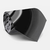 Abstracte Stropdas zwarte en witte bol (Opgerold)