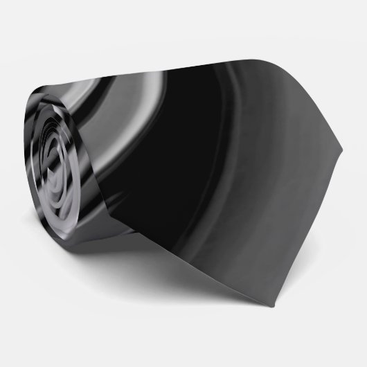 Abstracte Stropdas zwarte en witte bol (Opgerold)