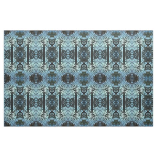 Abstracte structuur Blauwe boomtak Stof (Yard (91,4 cm))