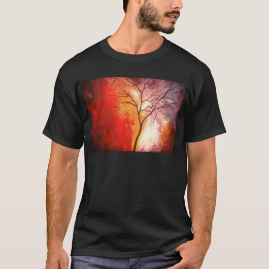 Abstracte structuur canvas schilderen t-shirt (Voorkant)