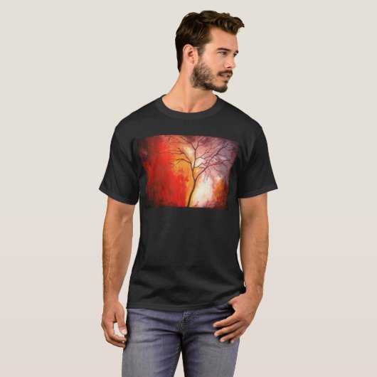 Abstracte structuur canvas schilderen t-shirt (Voorkant volledig)