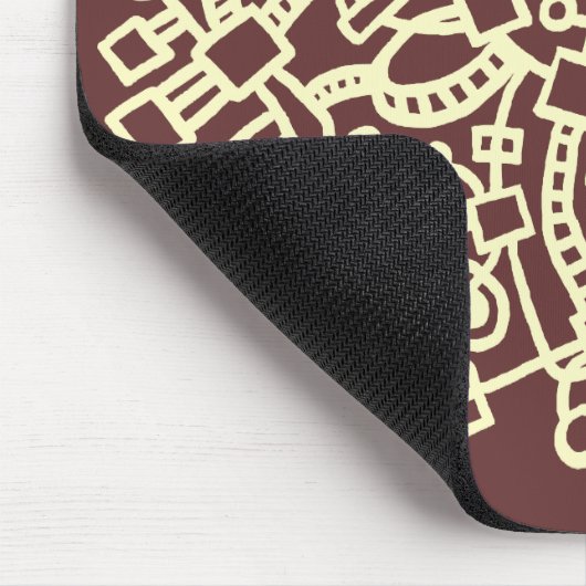 Abstracte structuur - crème op chocolade muismat (Hoek)