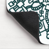 Abstracte structuur - Donkergroen op wit Muismat (Hoek)