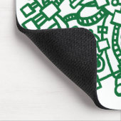 Abstracte structuur - Forest Green op White Muismat (Hoek)