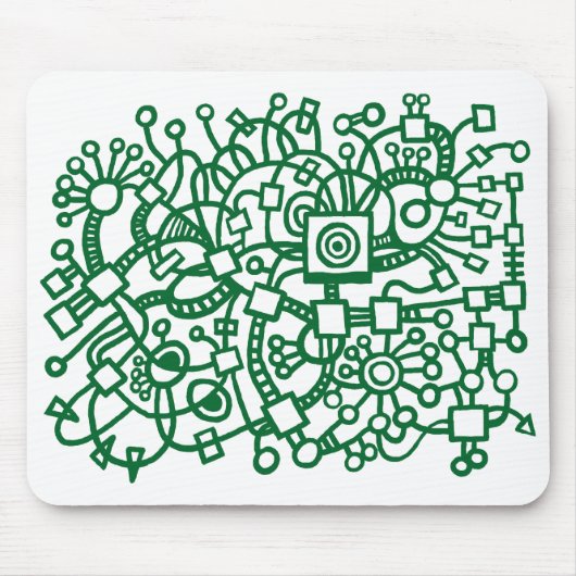 Abstracte structuur - Forest Green op White Muismat (Voorkant)