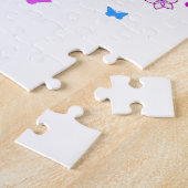 Abstracte structuur met ventilatorpatronen legpuzzel (Zijkant)